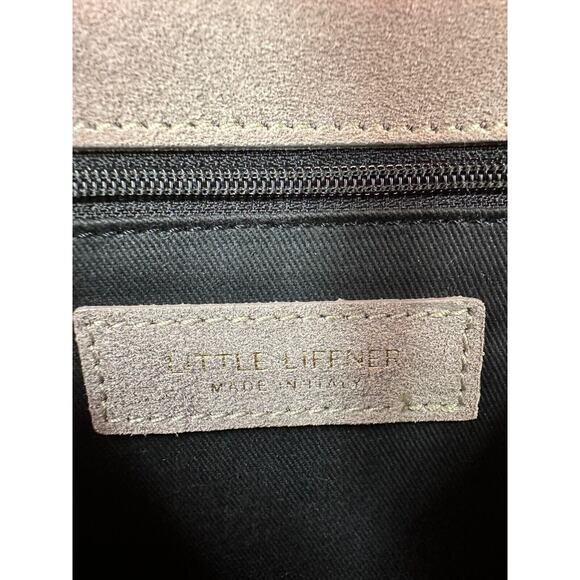 Little Liffner Embossed Small Gray Crossbody Shoulder Bag Made In Italy - Picture 15 of 16
